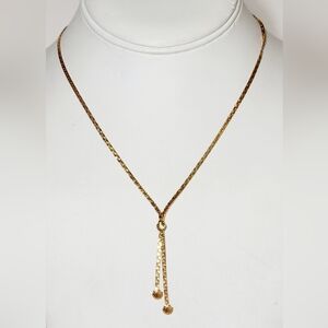 Vintage 1/20 12K Gold Filled Herringbone Chain & Shell Choker 16"